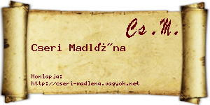 Cseri Madléna névjegykártya